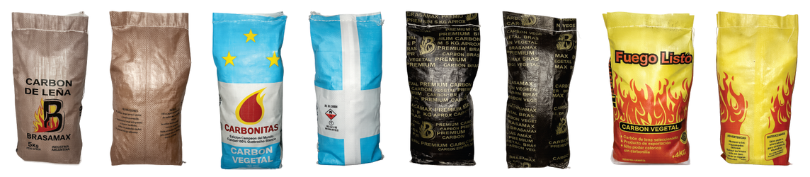 Bolsas para carbón, briquetas y leña en formatos pequeños