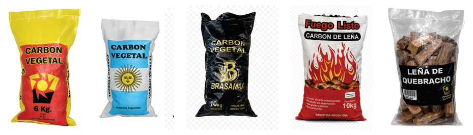 Bolsas para carbón, briquetas y leña en formatos standard